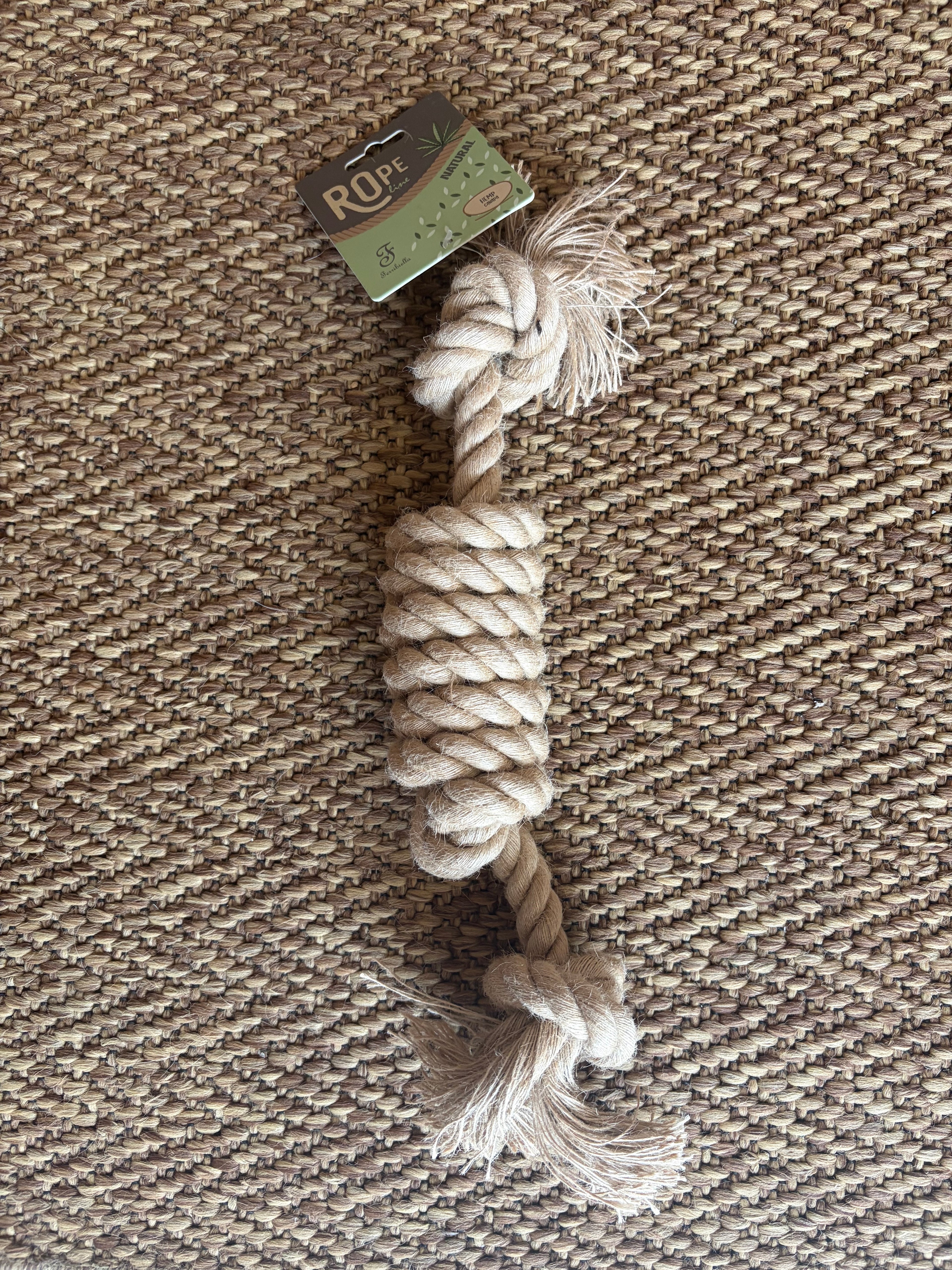 Jouet Corde en Chanvre Naturel pour Chien - 30cm