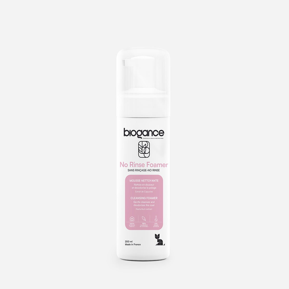 Mousse Sans Rinçage No Rinse – Biogance Chat | 200ml