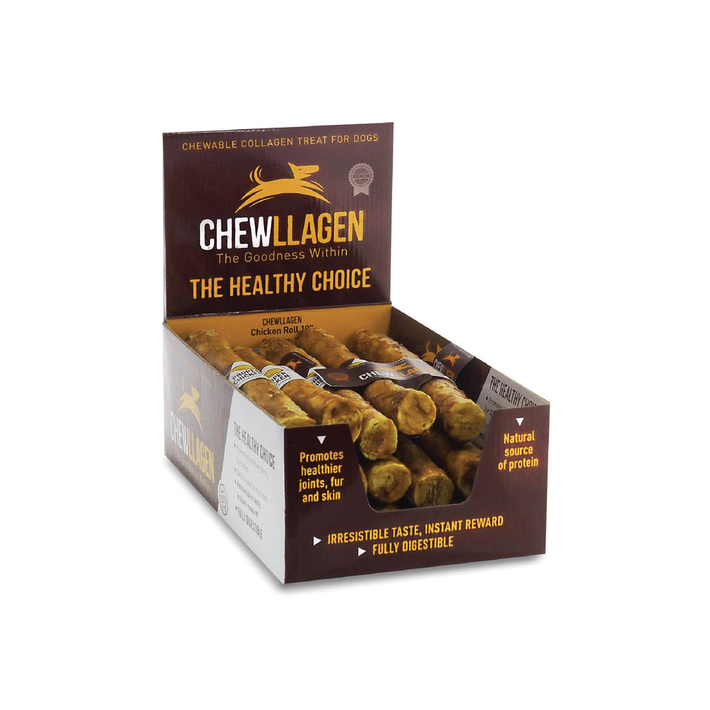 Rouleau de collagène au poulet Chewllagen – 25 cm – À l’unité