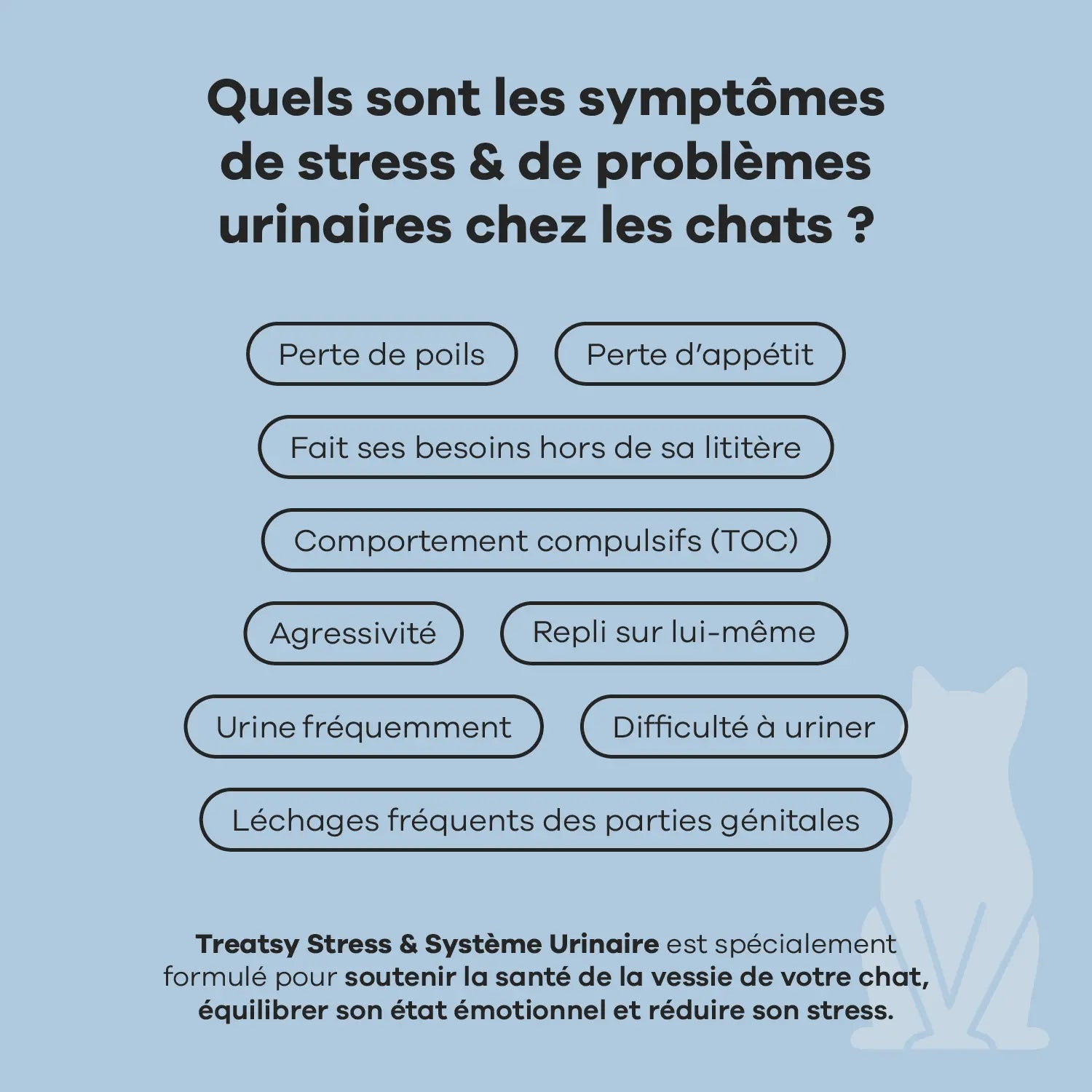 Treatsy Veterinary Care Stress & Système Urinaire – Complément pour chat
