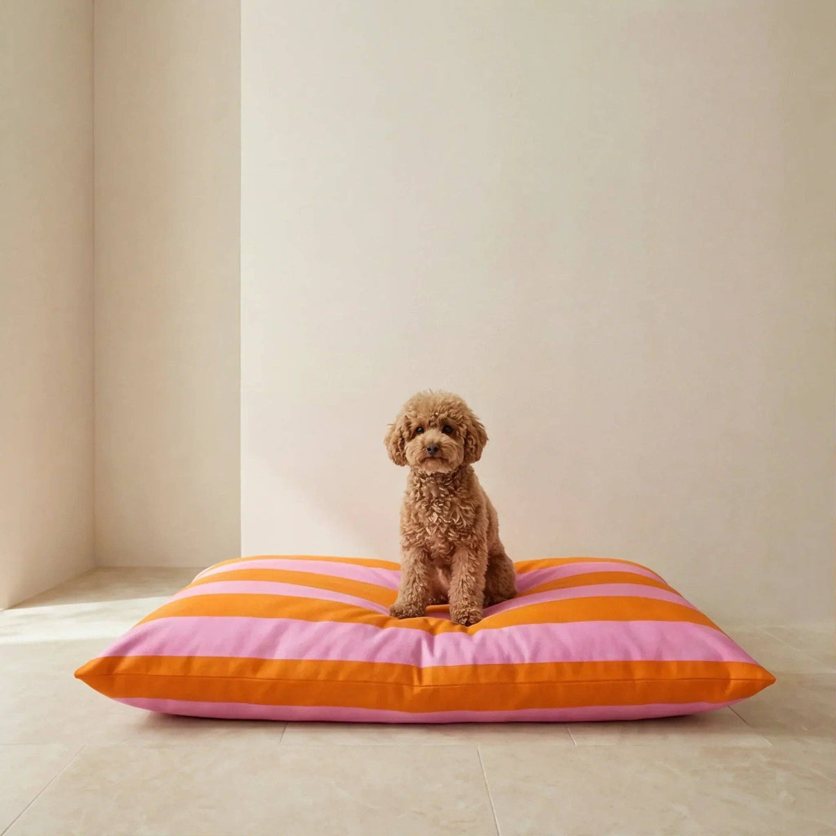 Lit déhoussable Summer Stripes – Rose & Orange