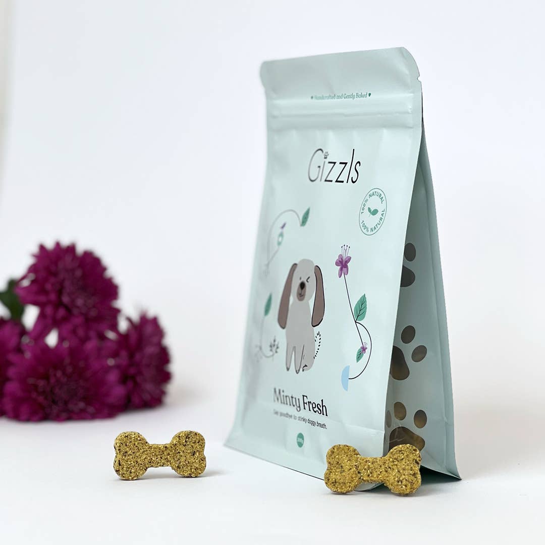Gâteries Gizzls Minty Fresh pour chiens (200g)
