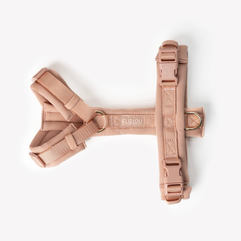 (Pré-commande)Harnais de confort pour chien Furlou – Rose poudré