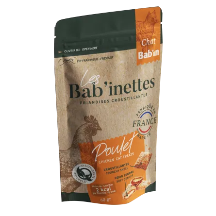 Bab'in — Bab'inette Poulet — Friandises pour Chat — 60 g
