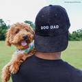 Casquette noir en velours côtelé Dogdad