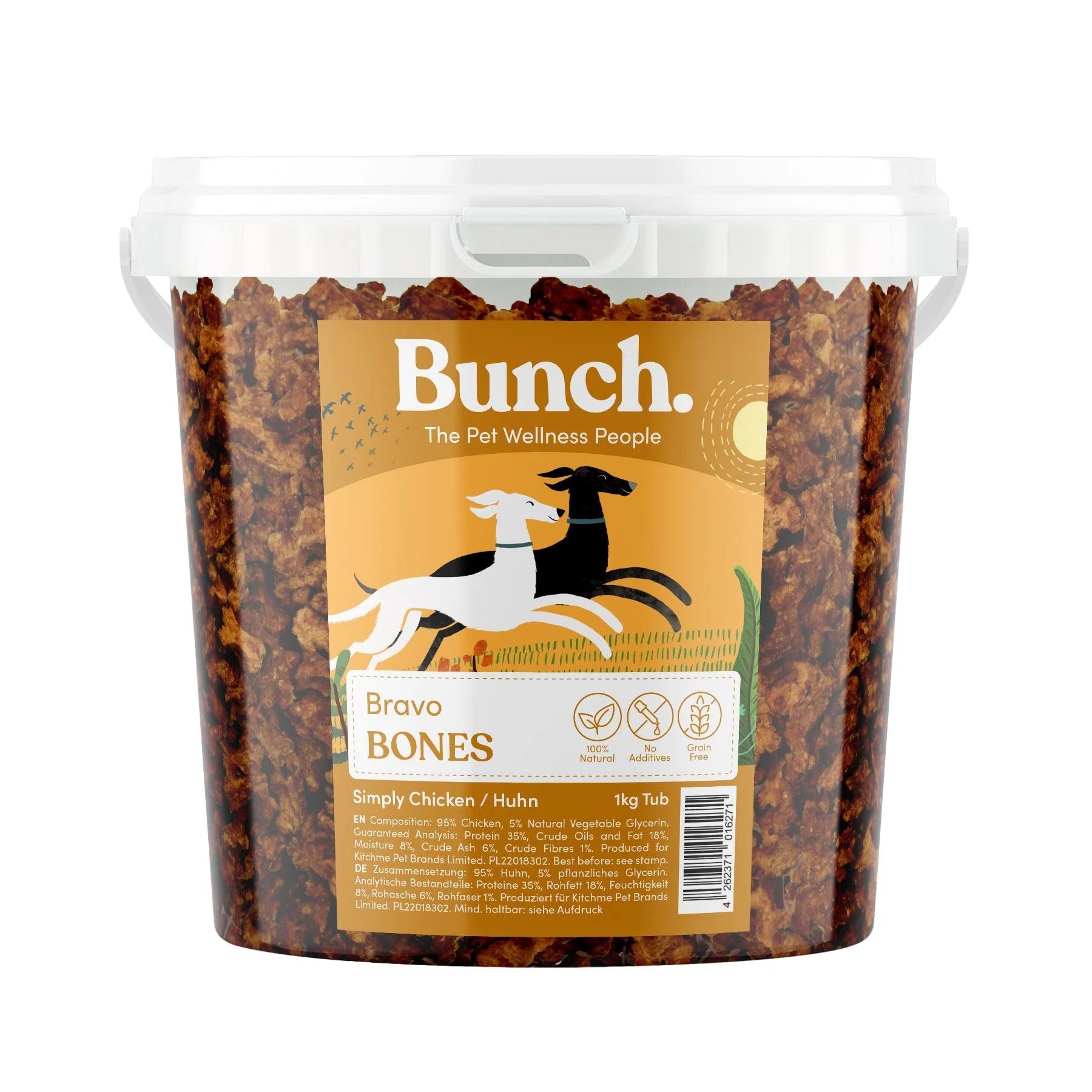 Mini Bones d'entraînement au poulet – friandises Bunch (seau 1 kg)