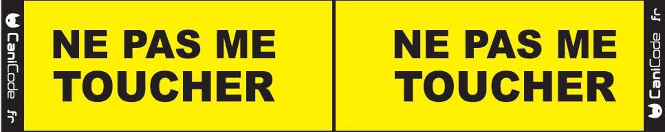 Scratch recto/verso CaniCode® NE PAS ME TOUCHER