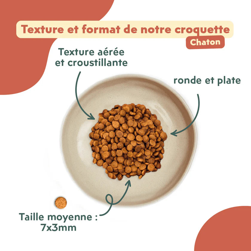 Croquettes Ziggy Chaton au poulet et huile de saumon 1kg