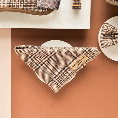 Bandana Check Pup Tweed Brun – Cocopup London