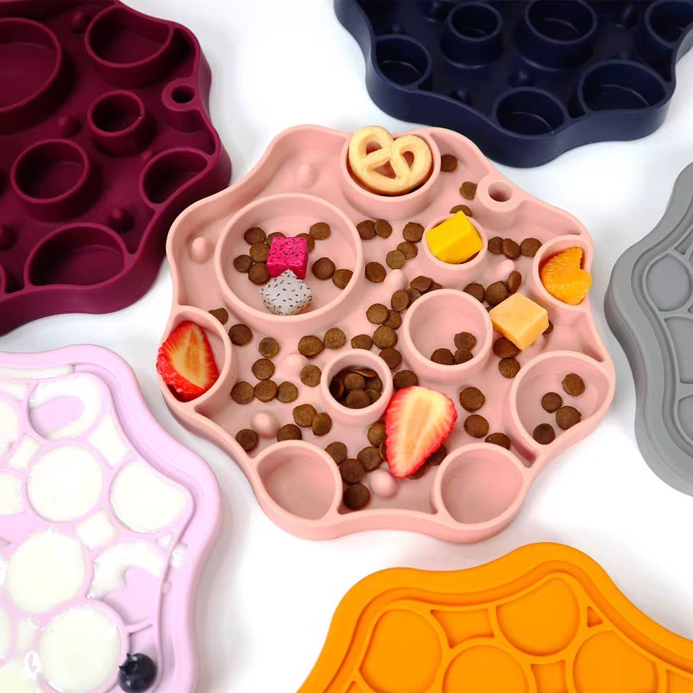 Slow Bowl Moon 2en1, tapis de léchage pour chiens, gamelle