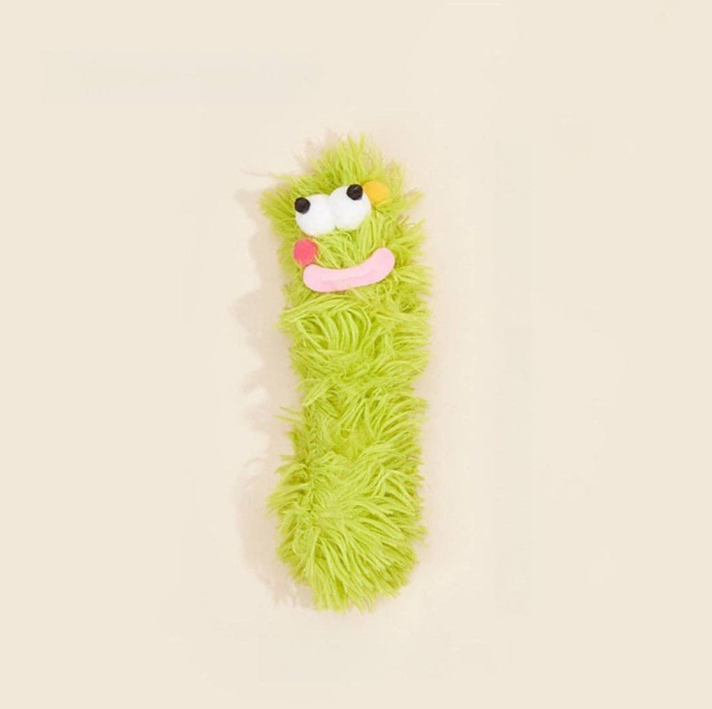 Jouet pour chat en peluche chenille moelleuse – Doux et interactif