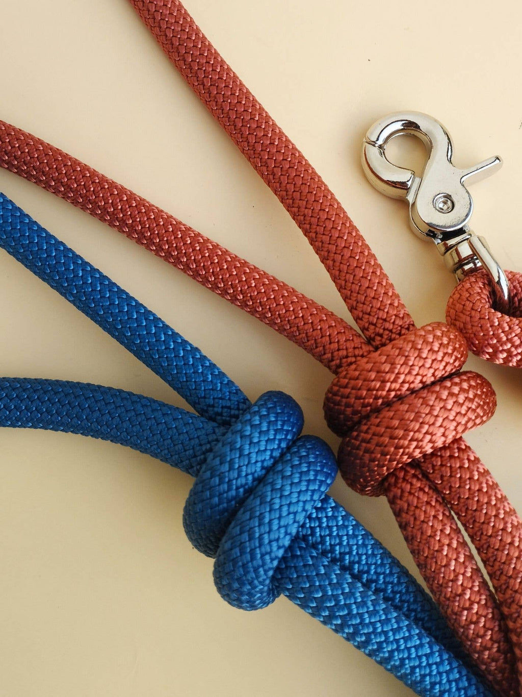 Laisse pour Chien - Corde Bleu pétrole - Fait main en France