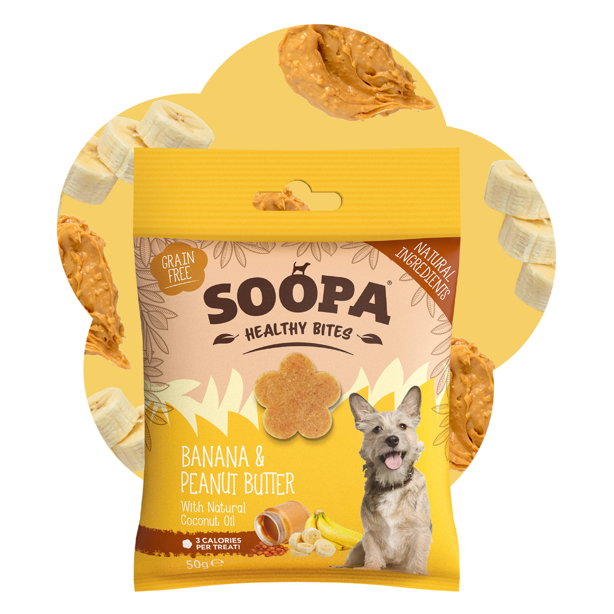 Friandises saines Beurre de cacahuète & Banane – Soopa – 50 g