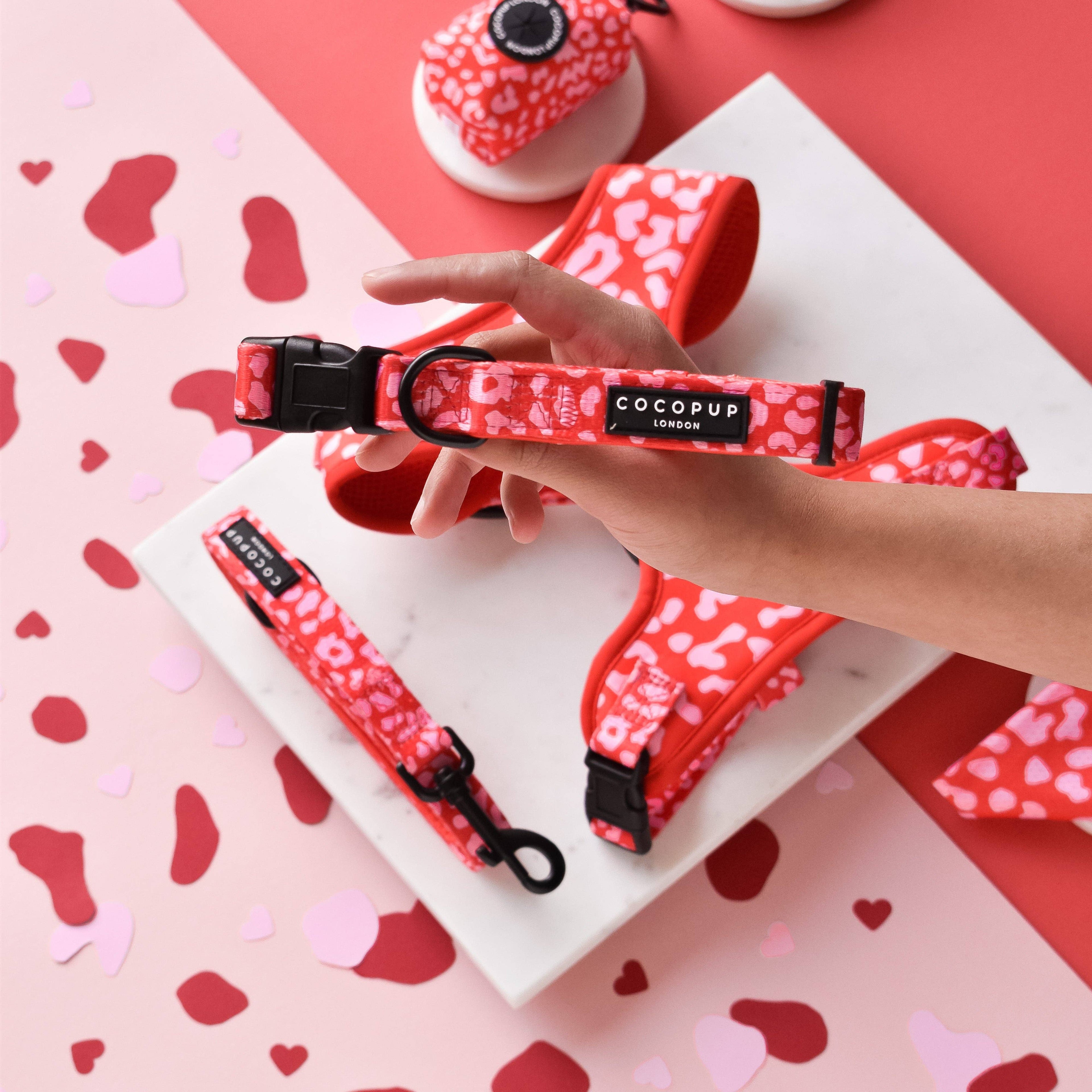 Collier Red & Pink Leopard – Cocopup London