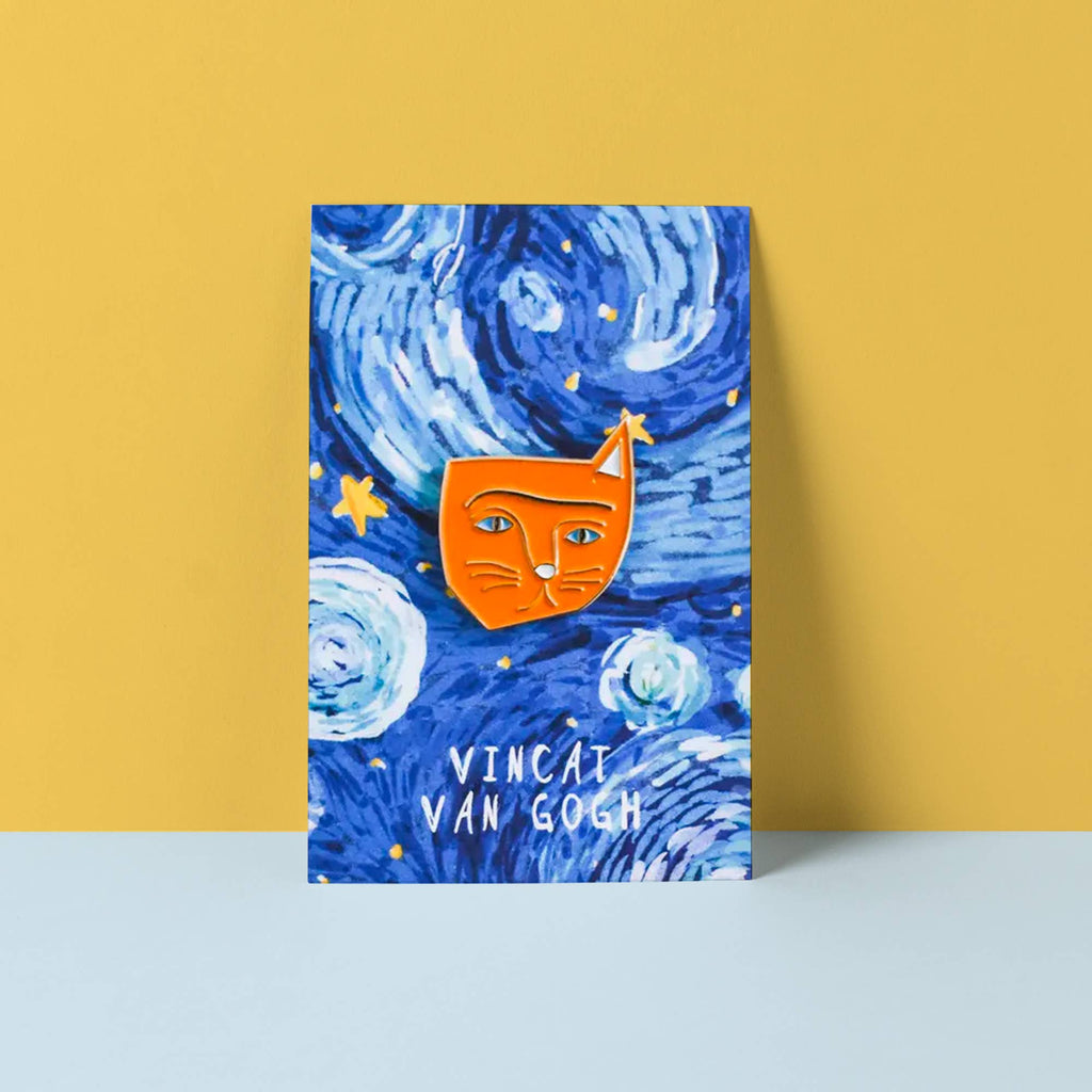 Pin's Artiste Chat Vincat Van Gogh