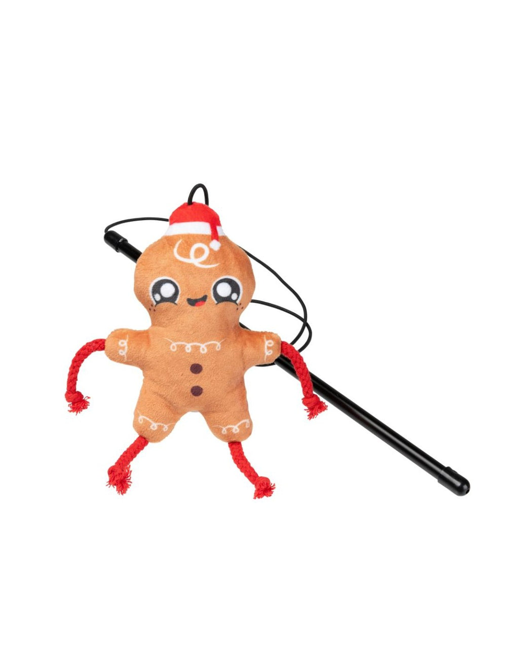 Doughminic – Canne à pêche pain d'épices de Noël pour chat FuzzYard