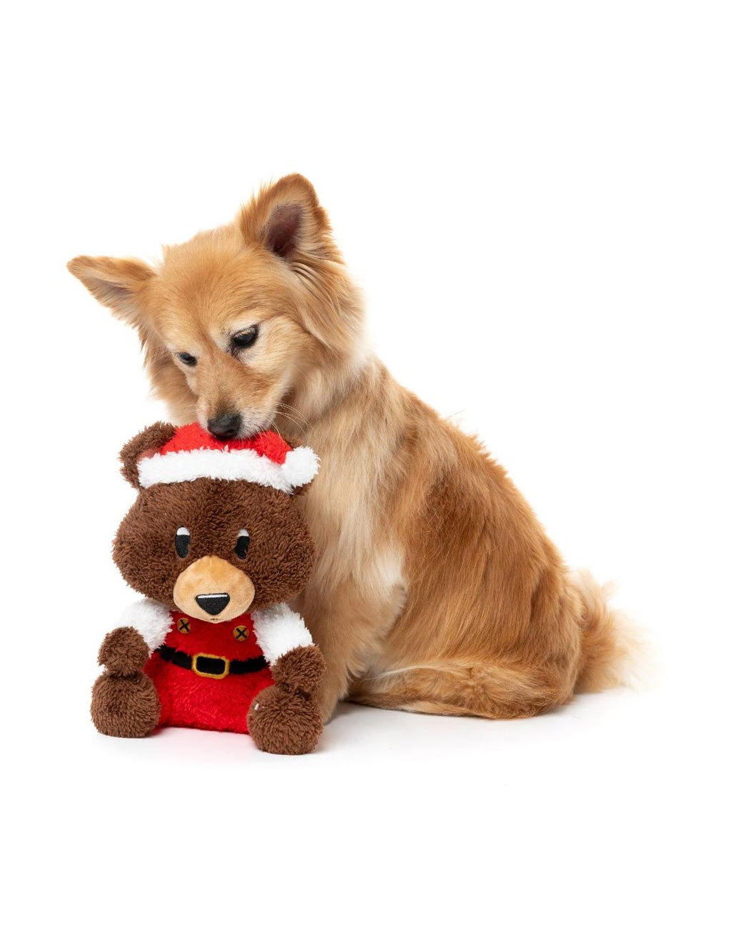 Santa Fuzz Bear – Peluche de Noël pour chien FuzzYard