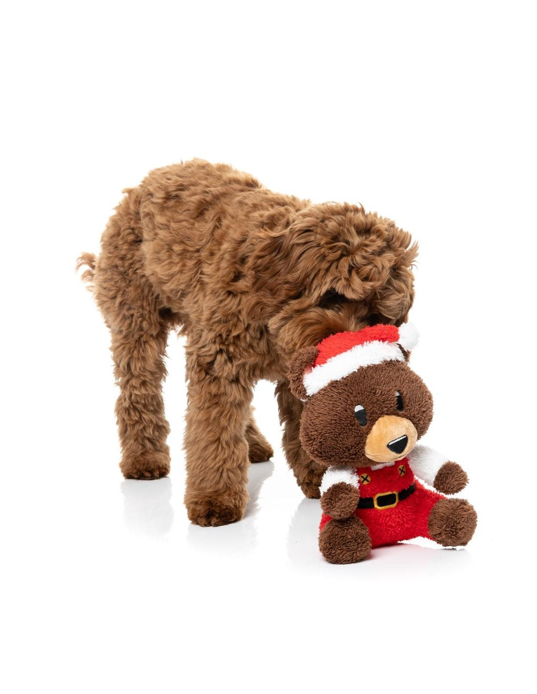 Santa Fuzz Bear – Peluche de Noël pour chien FuzzYard