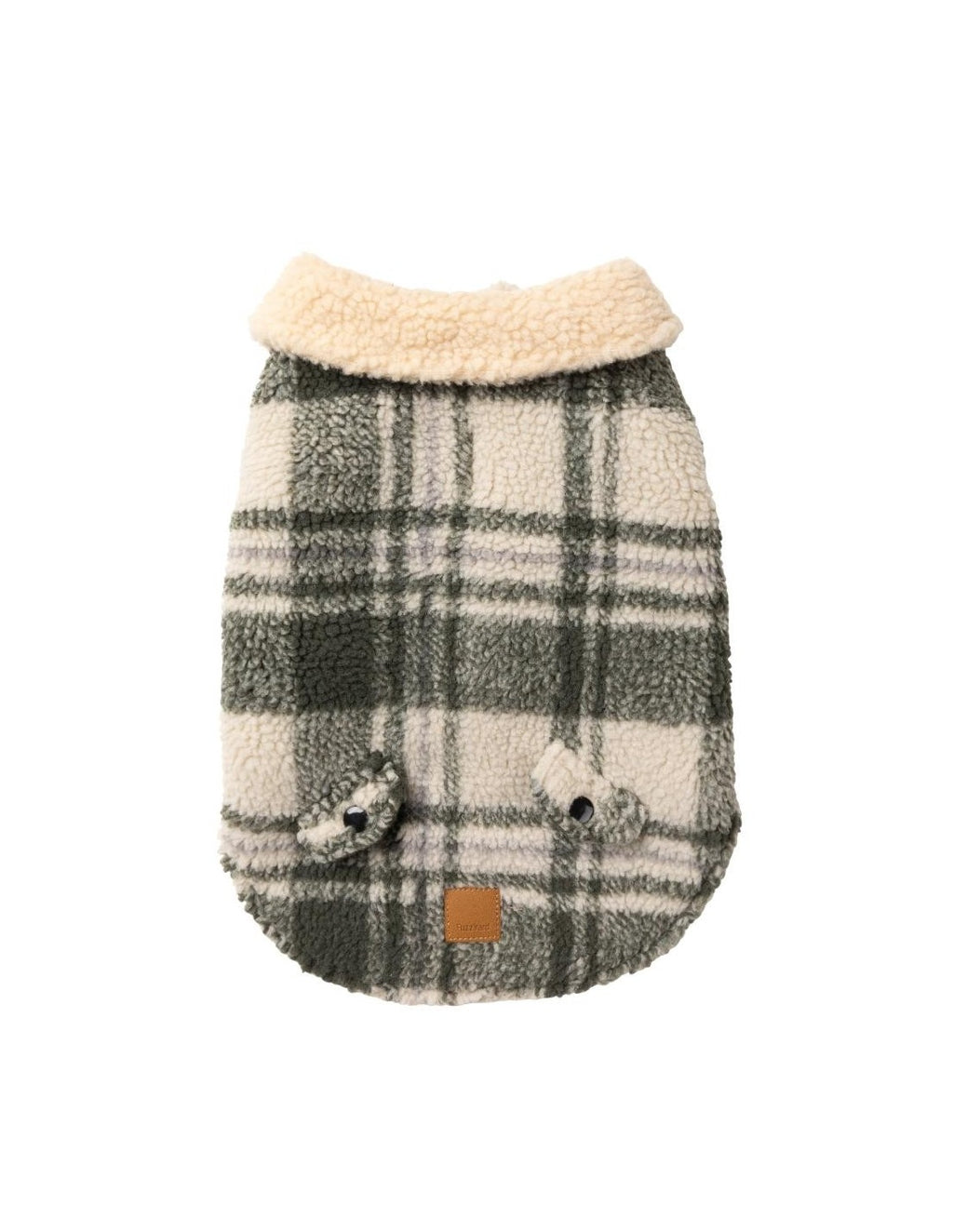 Veste pour chien The Lumberjack vert et crème – FuzzYard