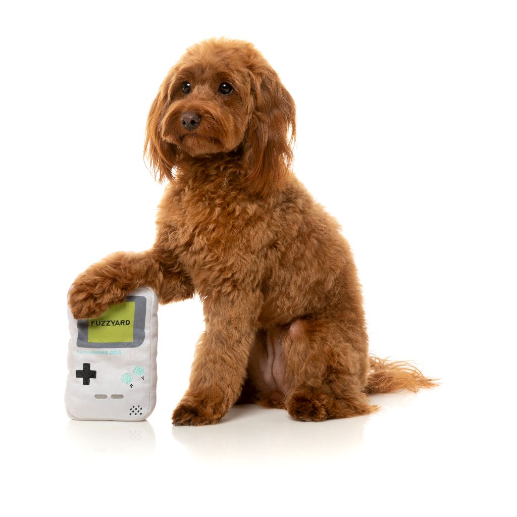 Chien avec peluche Game Dog console rétro FuzzYard