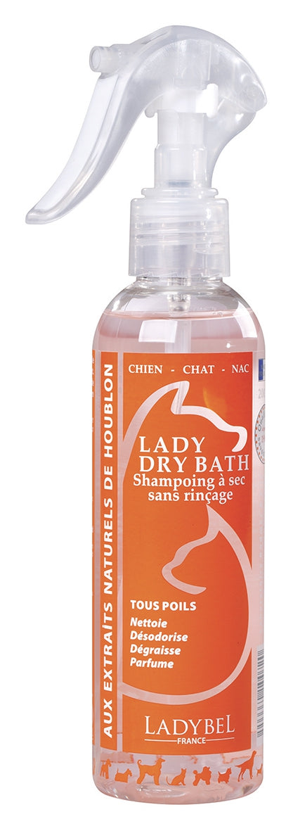 Shampooing sans rinçage chien et chat — Lady Dry Bath — 200 ml