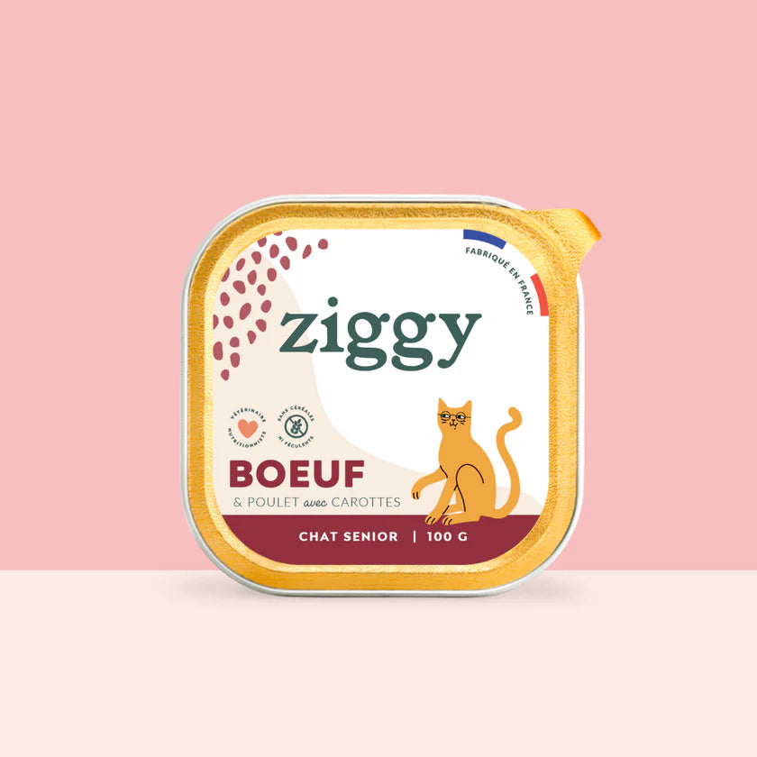 Pâtée Ziggy Senior – Poulet – 4 x 100 g