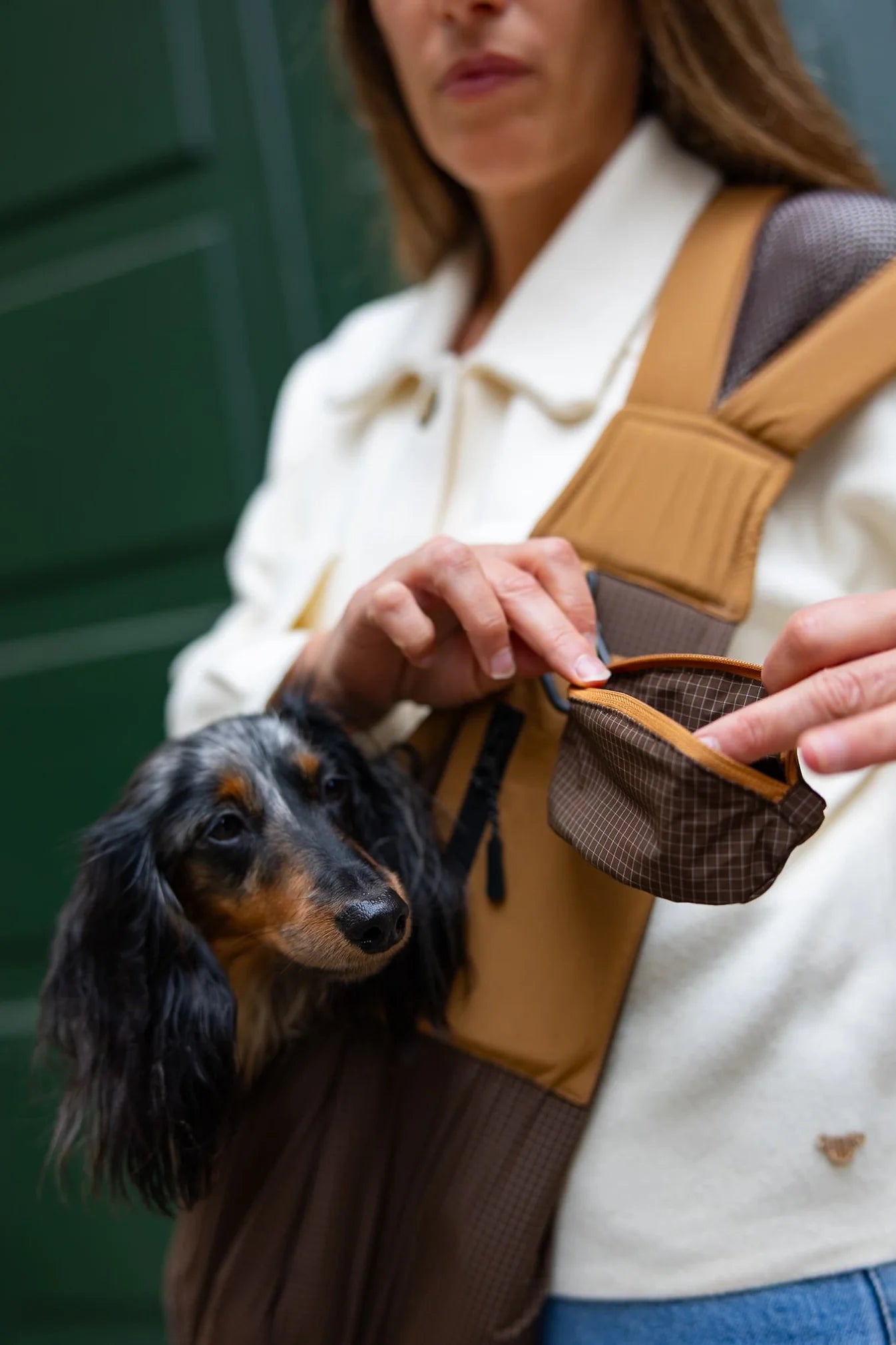 Petit sac à friandises marron foncé