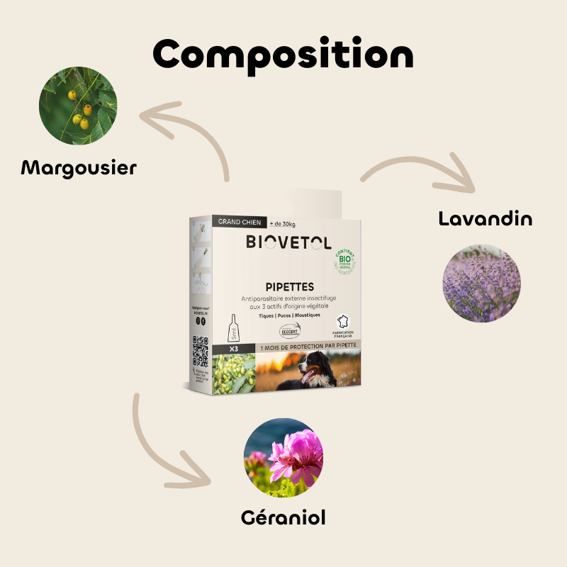 Pipettes insectifuges - Grand Chien bio