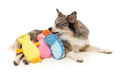 Chien avec peluche bleue Rolly la punaise FuzzYard