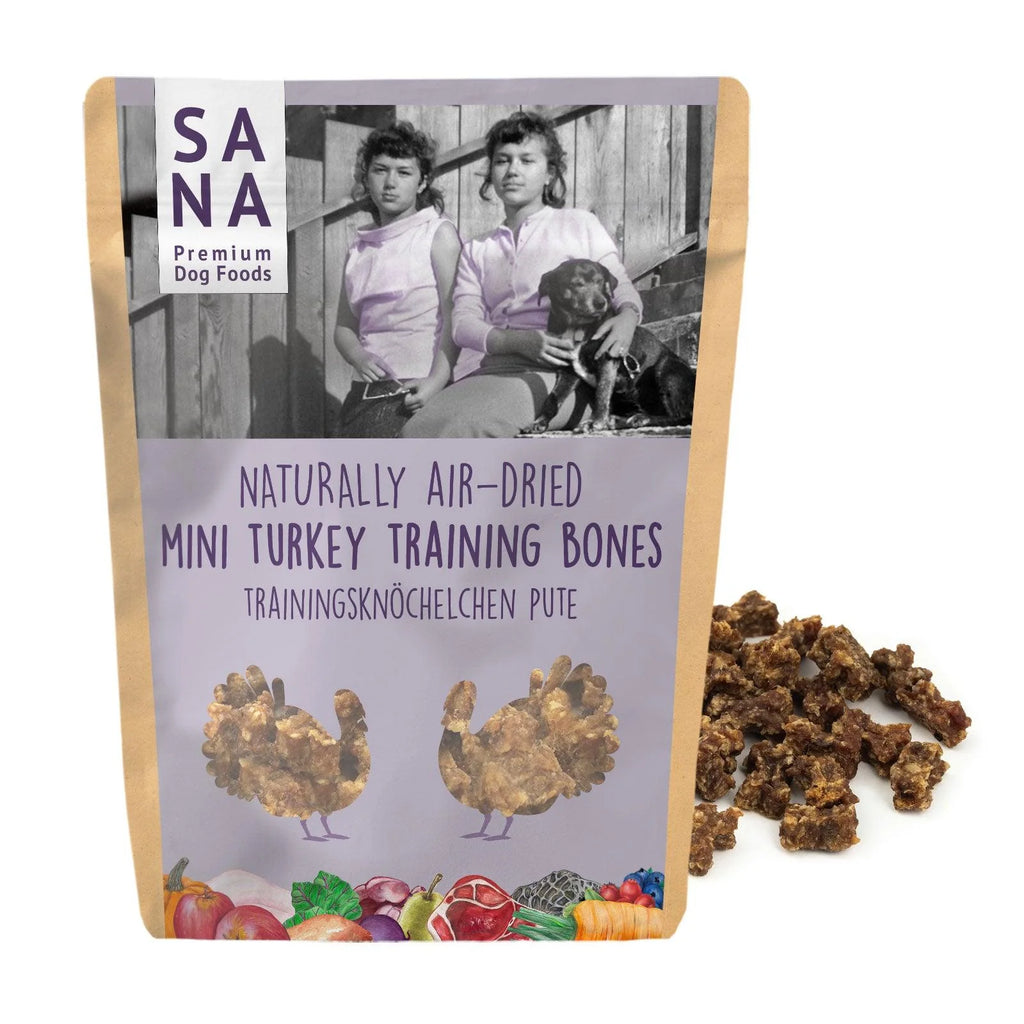 Mini Bones à la dinde SANADOG – Friandises d’entraînement – 100 g