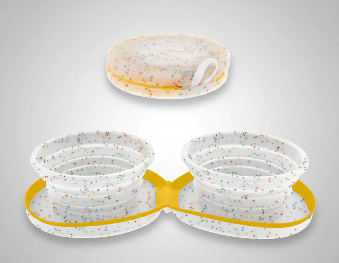Bol compact 2 en 1  Ferribiella – Confetti | Silicone - 350ml