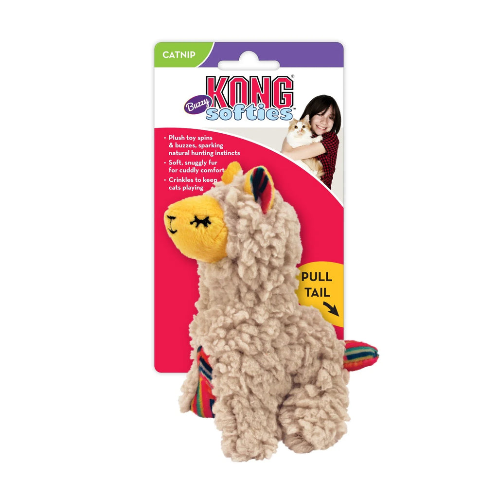 Peluche vibrante Lama Softies Buzzy KONG pour chat