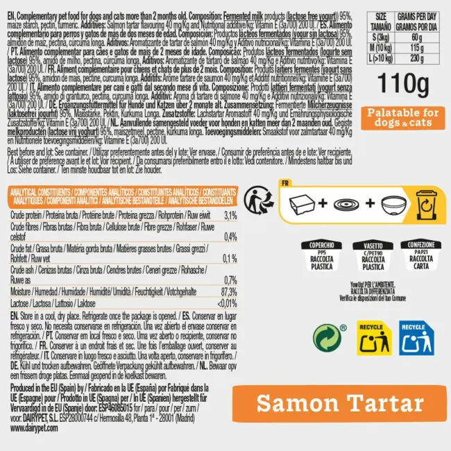 YowUp! Yaourt Glacé Tartare de Saumon – Chien & Chat 110g